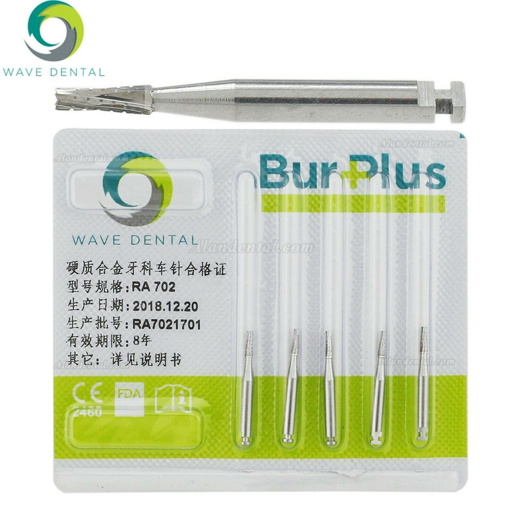 10Pcs RA 702 Burs Dental Latch-type Taper Fissure Carbide Bur